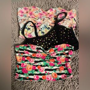 Set of 3 VS Pink Bandeaus and Bralettes